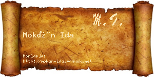 Mokán Ida névjegykártya